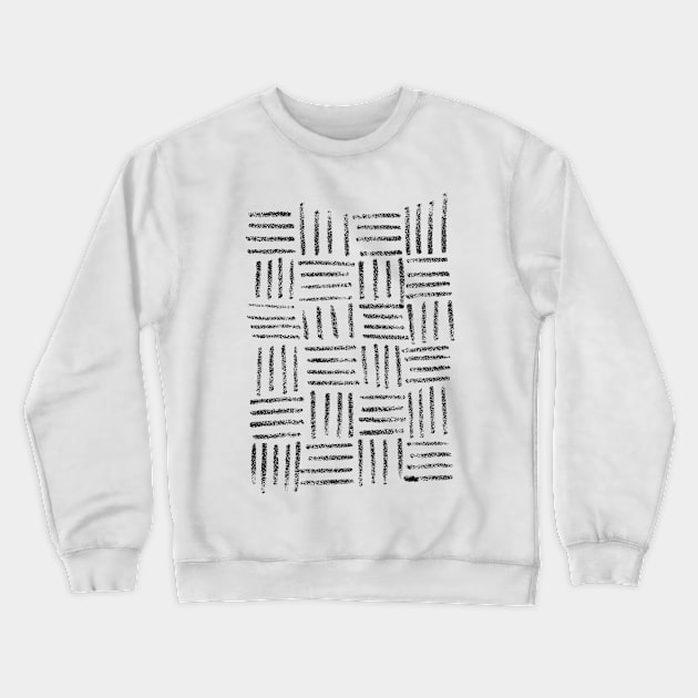 WOVEN DESIGN - HAND DRAWN IN BLACK AND WHITE Crewneck Sweatshirt by VegShop